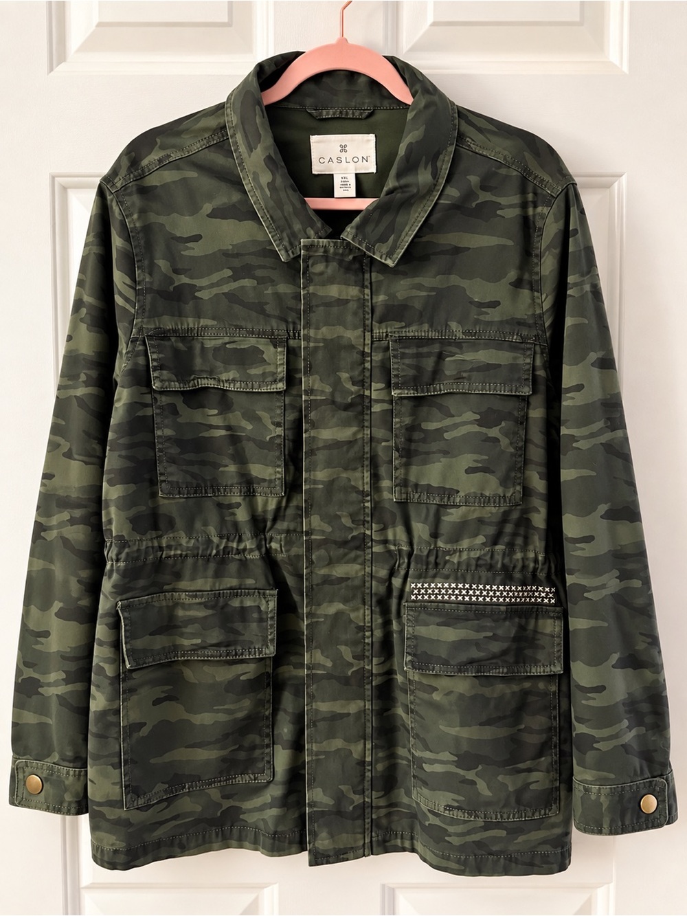 Caslon Camo Utility Field Jacket XXL Cargo Military Green